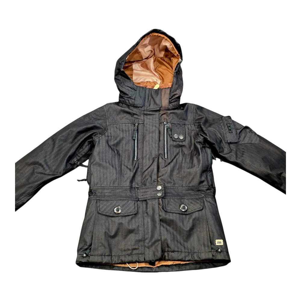 Women's 686 SMARTY Snowboard Jacket Waterproof Insulated Hooded Black Size XS